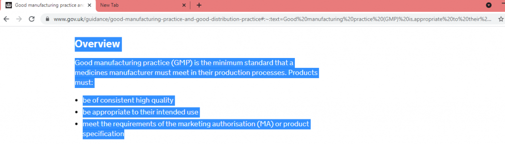 definition of GMP
